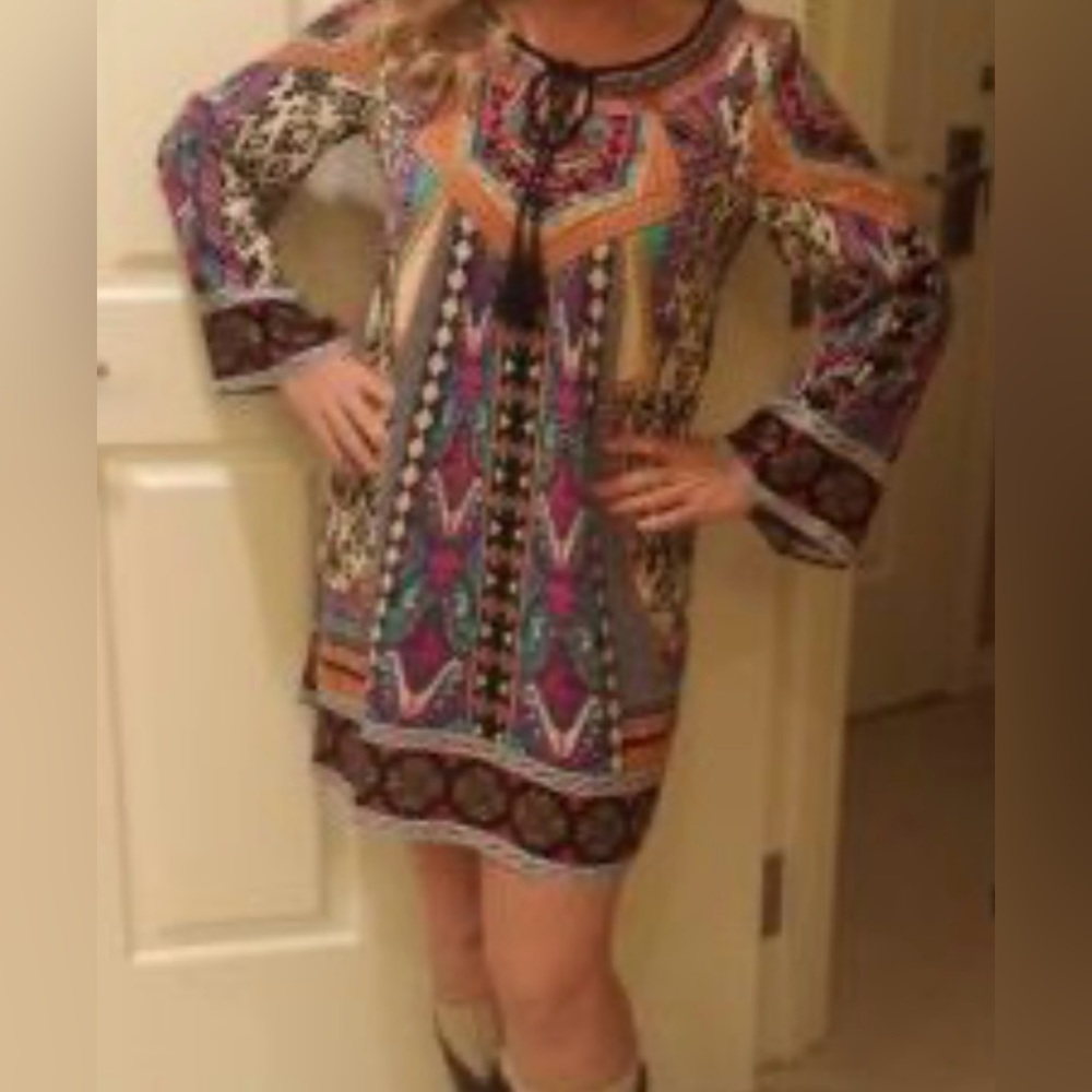 Flying tomato, BoHo, bohemian style dress with front tie